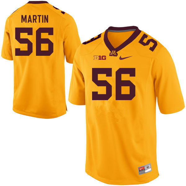 Men #56 Val Martin Minnesota Golden Gophers College Football Jerseys Sale-Gold